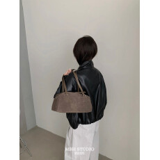 批发【MBH】磨砂牛皮法棍包韩系复古大容量休闲单肩包