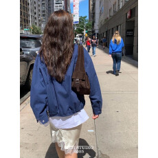 批发【MBH】韩系<b class='q'>复古</b>头层牛皮多口袋磨砂托特包手提单肩包