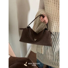 批发【MBH】法式<b class='q'>复古</b>小众磨砂牛皮高级感大容量通勤手提包(配肩带)