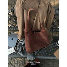 批发【MBH】石头纹磨砂牛皮托特包美拉德大容量单肩包(配收纳袋)