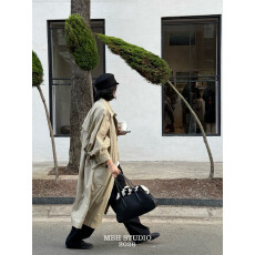 批发【MBH】极简row马鞍包头层牛皮老钱风通勤托特包大容量单肩包