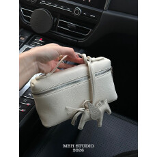 批发【MBH】二代LP19头层牛皮休闲老钱饭盒包时尚斜挎手提包(配肩带)