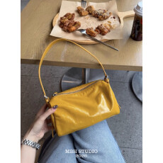 批发【MBH】鳗鱼纹头层油蜡皮极简吐司包高级感单肩包(配肩带)