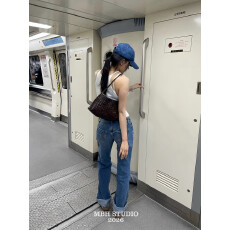 法式复古小众手工编织帆船包腋下高级感休闲慵懒风单肩包配收纳袋