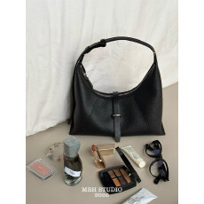 MBH小众设计hobo包简约百搭头层牛皮斜挎单肩包配肩带