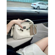 togo皮凯莉包锁扣通勤百搭荔枝纹头层牛皮腋下单肩包配肩带