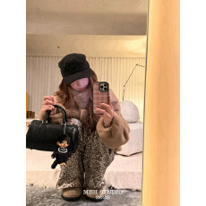 水晶头层植鞣牛皮简约波士顿枕头包百搭手提斜挎斜挎包配肩带