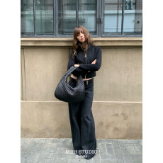 '米兰街头'手工编织hobo包大容量松弛感托特包真皮百搭单肩包