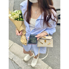 头层牛皮手掌纹二代19凯莉包四季百搭高级斜挎手提包配肩带,盒