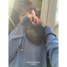 MBHmiu系爱心包装饰时尚挂脖零钱包钥匙包