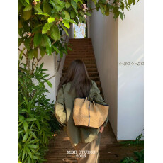 MBH手工编织托特包配头层牛皮2026新品度假沙滩单肩包