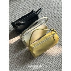 MBH极简风头层牛皮笔筒包精致小巧百搭手提包