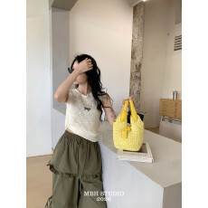 原价199.99! MBH棉线编织菜篮子包春夏时尚手提包