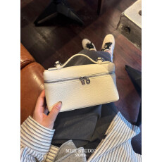 MBH一代lp饭盒包头层牛皮荔枝纹气质百搭手提斜挎包配肩带