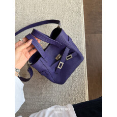 MBH头层牛皮菜篮子包小众设计吸睛独特紫气东来手提包