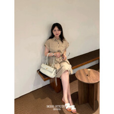批发【MBH】粒面头层牛皮小香风菱格托特包质感单肩包