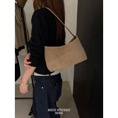 批发【MBH】小众设计腋下包磨砂牛皮极简高级<b class='q'>复古</b>通勤单肩包