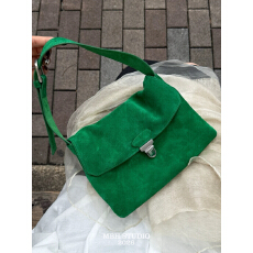 批发【MBH】<b class='q'>复古</b>高丝光牛反绒翻盖小方包慵懒休闲手提单肩包