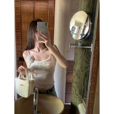 批发花朵<b class='q'>网纱</b>吊带夏季辣妹性感内搭法式浪漫双层蕾丝<b class='q'>上衣</b>