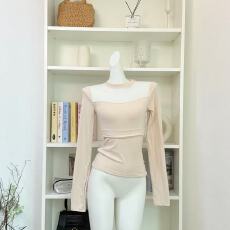 批发杜总家 满级好身段*原创半高领微透针织衫秋冬软糯<b class='q'>修身</b>长袖上衣女