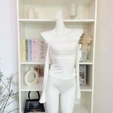 批发sheepland纸片身材 一字肩蕾丝拼接t恤女秋冬收腰显瘦打底衫<b class='q'>上衣</b>