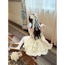 批发超仙设计感蝴蝶结小飞袖公主<b class='q'>蓬蓬裙</b>夏季新款甜美初恋收腰显瘦短裙