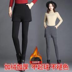批发加绒打底裤女外穿冬季加厚假两件<b class='q'>连体</b><b class='q'>裤</b>保暖高腰大码显瘦小脚<b class='q'>裤裙</b>