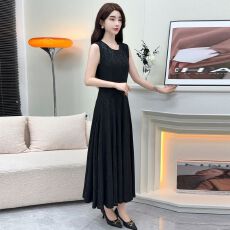 批发夏季新款遮肚显瘦连衣裙女<b class='q'>大码</b>遮肚子内搭打底无袖背心裙子中长款