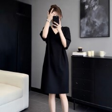 批发2026夏季新款大码女装休闲气质<b class='q'>连衣裙</b>胖mm遮肉显瘦设计时尚气质裙