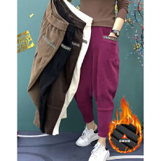 批发加绒/不加绒中年妈妈<b class='q'>哈伦裤</b>百搭欧尼绒<b class='q'>小脚</b>休闲萝卜裤高腰显瘦裤