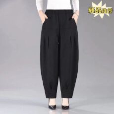 批发2026年秋冬<b class='q'>妈妈装</b>裤子女大码灯笼裤中年女宽松休闲裤中老年女裤厚