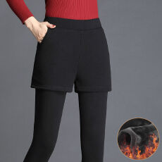 批发加绒打底裤女外穿冬季加厚假两件<b class='q'>连体</b><b class='q'>裤</b>保暖高腰大码显瘦小脚<b class='q'>裤裙</b>