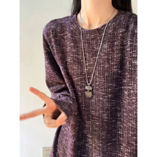 批发长袖<b class='q'>t</b><b class='q'>恤</b>打底衫男女装薄款秋小香风美式复古扎染宽松圆领上衣