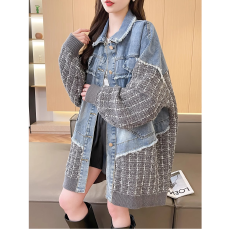 批发抖音质量】毛衣开衫女2025秋冬装新款洋气百搭韩版宽松<b class='q'>牛仔</b>