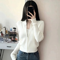 批发韩版软糯针织衫女加厚秋冬装内搭<b class='q'>休闲</b>小个子短款开衫毛衣<b class='q'>外套</b>上衣