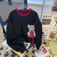 批发实拍 纯棉华棉复牛奶丝】特<b class='q'>大码</b>300斤后包领印花薄款卫衣女