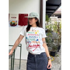 批发40支纯棉220克 92%棉8%氨纶 正肩短袖<b class='q'>T</b><b class='q'>恤</b>女<b class='q'>印花</b>