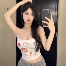 批发实价40支纯棉210克92棉/8氨纶吊带纽扣背心女打底