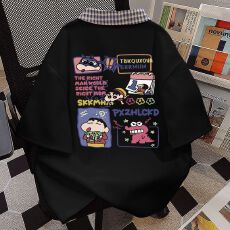 批发【官图 220克<b class='q'>潮</b>牌棉】特大码300斤polo领情侣同款印花短袖t恤女