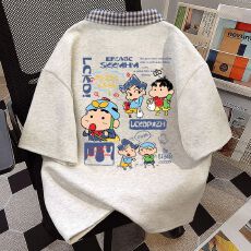 批发【官图 220克<b class='q'>潮</b>牌棉】特大码300斤polo领情侣同款印花短袖t恤女