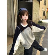 批发薄款 印硅胶+后包领【纯棉华棉复合】<b class='q'>卫衣</b>女
