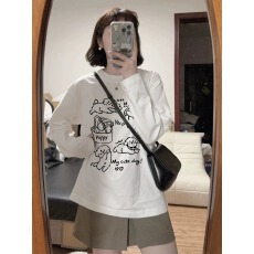 批发官图 21支纯棉-210克 秋装<b class='q'>长袖</b><b class='q'>T</b><b class='q'>恤</b>女宽松上衣印花