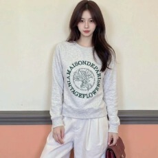 批发华棉复合-薄款/加绒 秋冬装加绒圆领卫衣女印花<b class='q'>宝宝</b>绒
