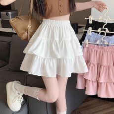 批发【量大价优】荷叶边公主蛋糕半身裙春夏高腰显瘦小个子蓬蓬<b class='q'>短裙</b>
