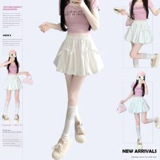 批发芭蕾风花苞<b class='q'>半身裙</b>女夏甜美蝴蝶结a<b class='q'>字</b><b class='q'>裙</b>高腰显瘦蓬蓬短<b class='q'>裙</b>灯笼短<b class='q'>裙</b>