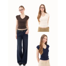 批发高级法式咖色无袖<b class='q'>背心</b>V领针织衫女2026夏季新款显瘦绝美短袖上衣