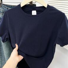 批发<b class='q'>大码</b>显瘦遮肉正肩短袖t恤女夏季新款洋气胖mm纯色内搭打底衫上衣