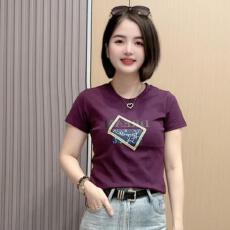 批发纯棉小个子印花拼接短袖t恤女2026年夏季新款韩版简约显瘦上衣潮