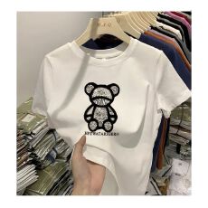 批发纯棉短袖t恤男圆领宽松2026新款夏季女士印花 百搭短袖圆领<b class='q'>打底衫</b>