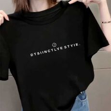 批发大码纯棉正肩短袖t恤女时尚百搭灰色加厚款打底衫上衣春夏秋<b class='q'>冬</b>季